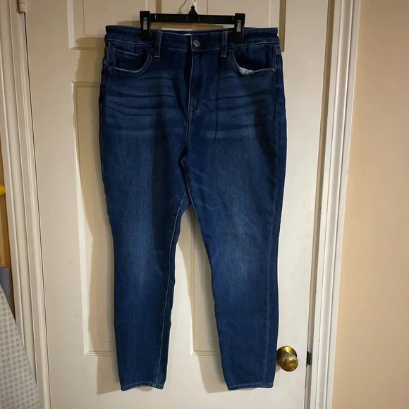 Pistola Women’s 33 Inseam 27 Dark Wash Denim Jeans Stretch Blue Skinny Cotton - Picture 1 of 13